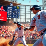 Baseball game with players in action.