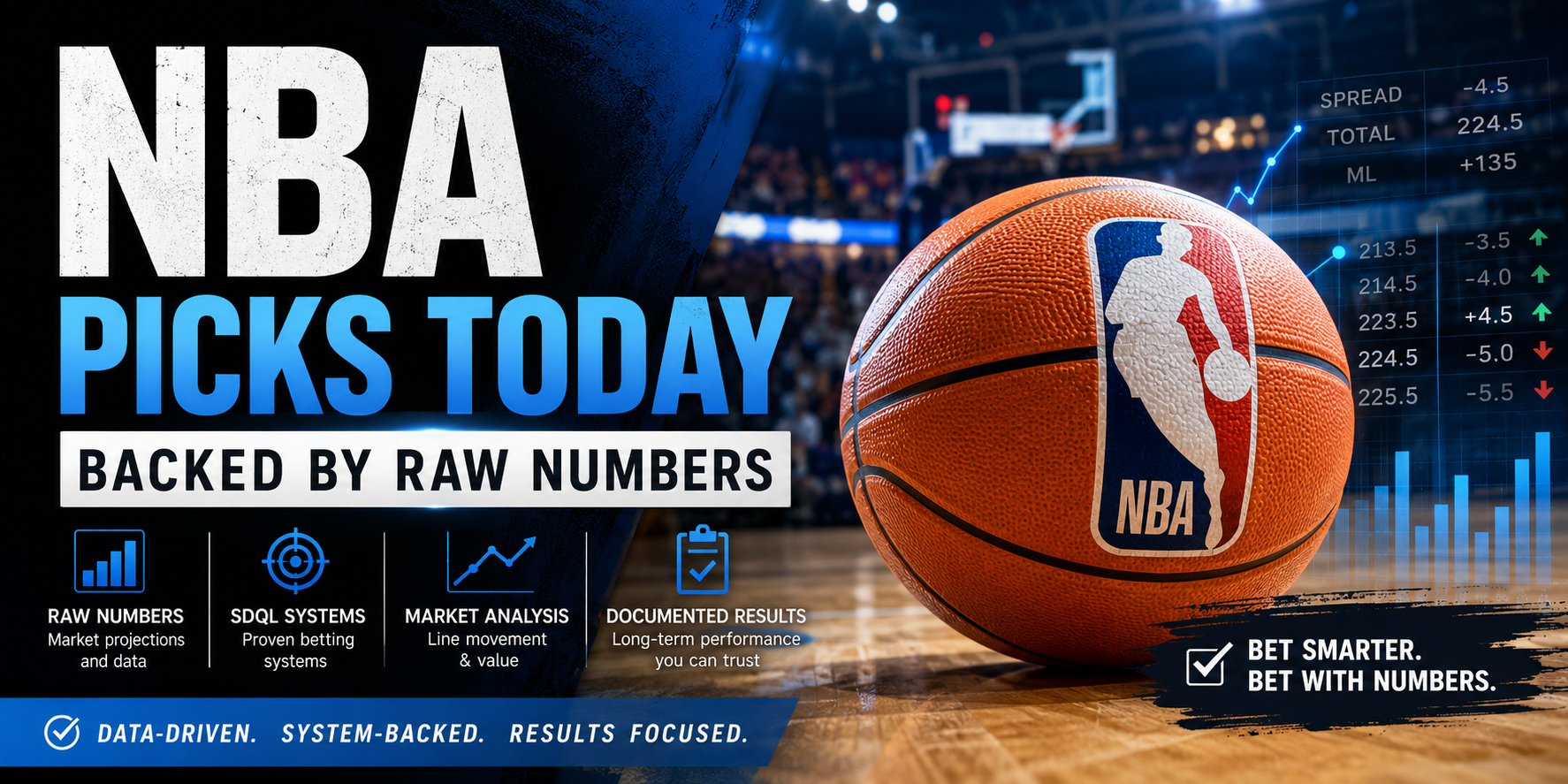 NBA picks today backed by Raw Numbers and data-driven betting systems