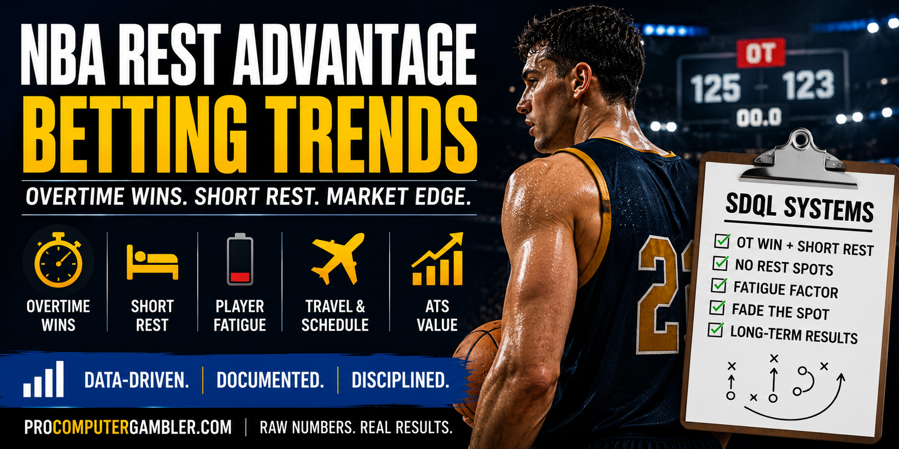 NBA rest advantage betting trends backed by SDQL and Raw Numbers