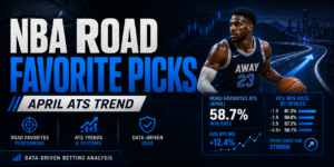 NBA road favorite picks April ATS betting trend backed by SDQL and Raw Numbers