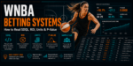 WNBA betting systems featured image showing a women’s basketball player with SDQL, ROI, units, sample size, p-value, and system performance analytics